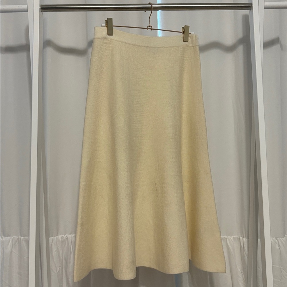 Reiss Cream Knit Skirt (b2)